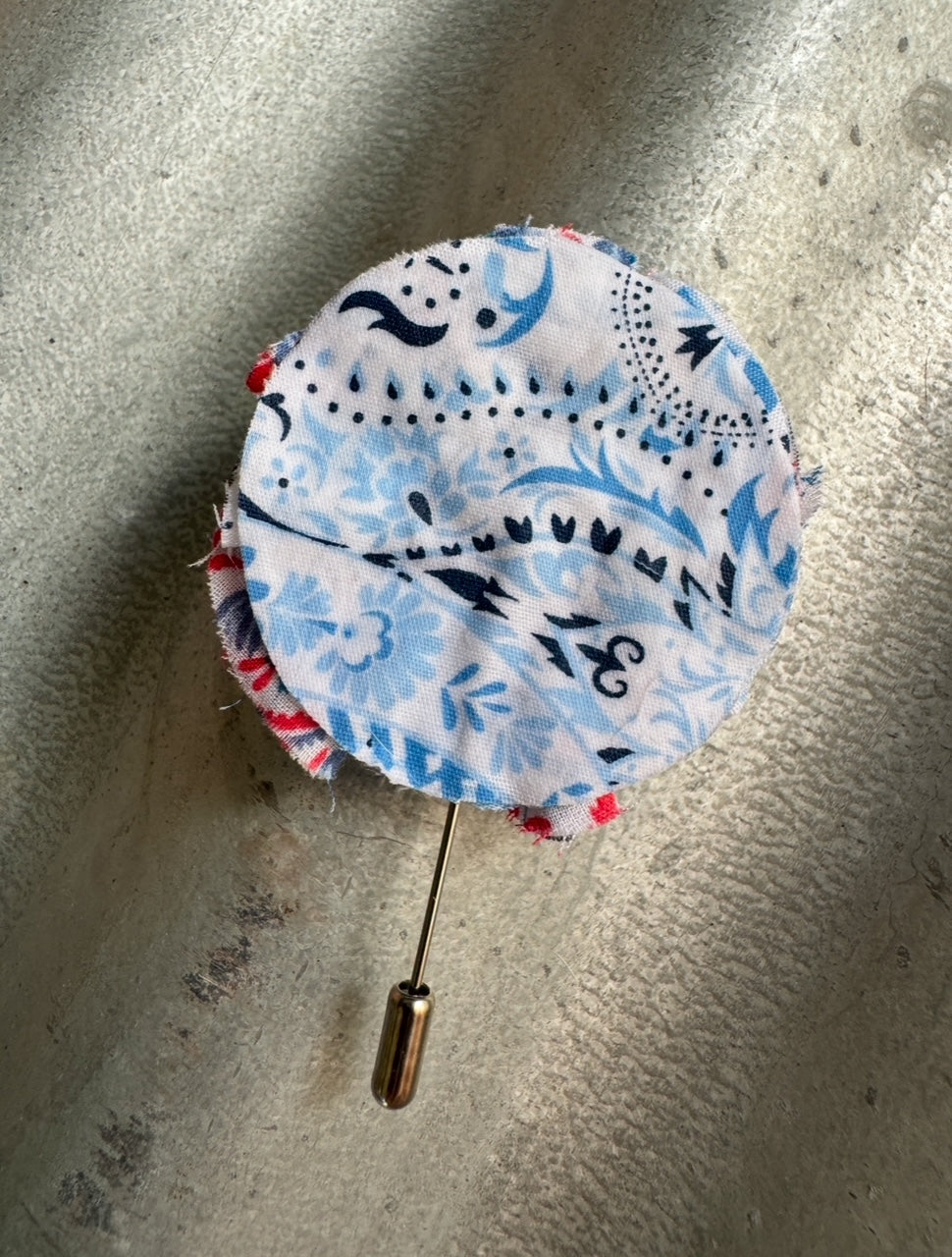 Red Blue & White Hatpin