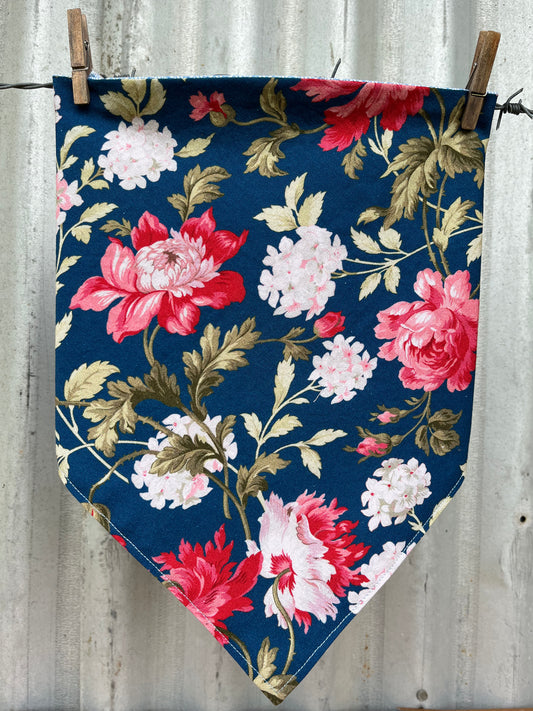 Blue Floral Scarf