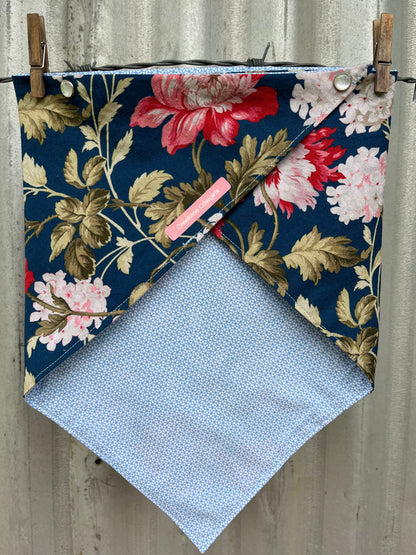 Blue Floral Scarf