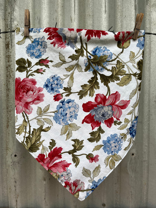 Floral & Pink Check Scarf