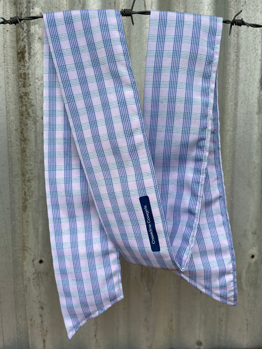 Blue & Pink Check Necktie