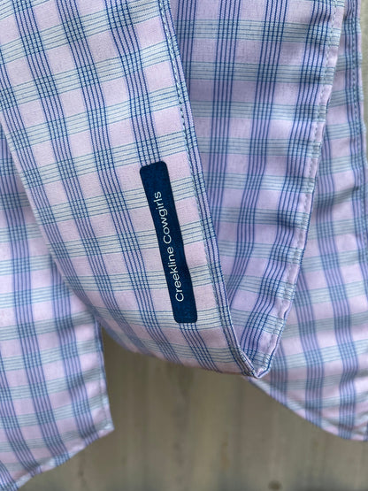 Blue & Pink Check Necktie