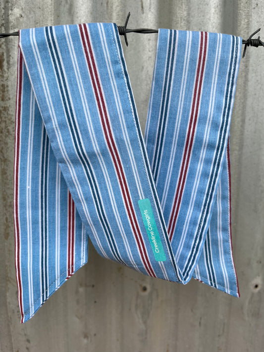 Red & Blue Stripe Necktie