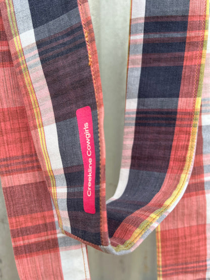 Orange Check Necktie