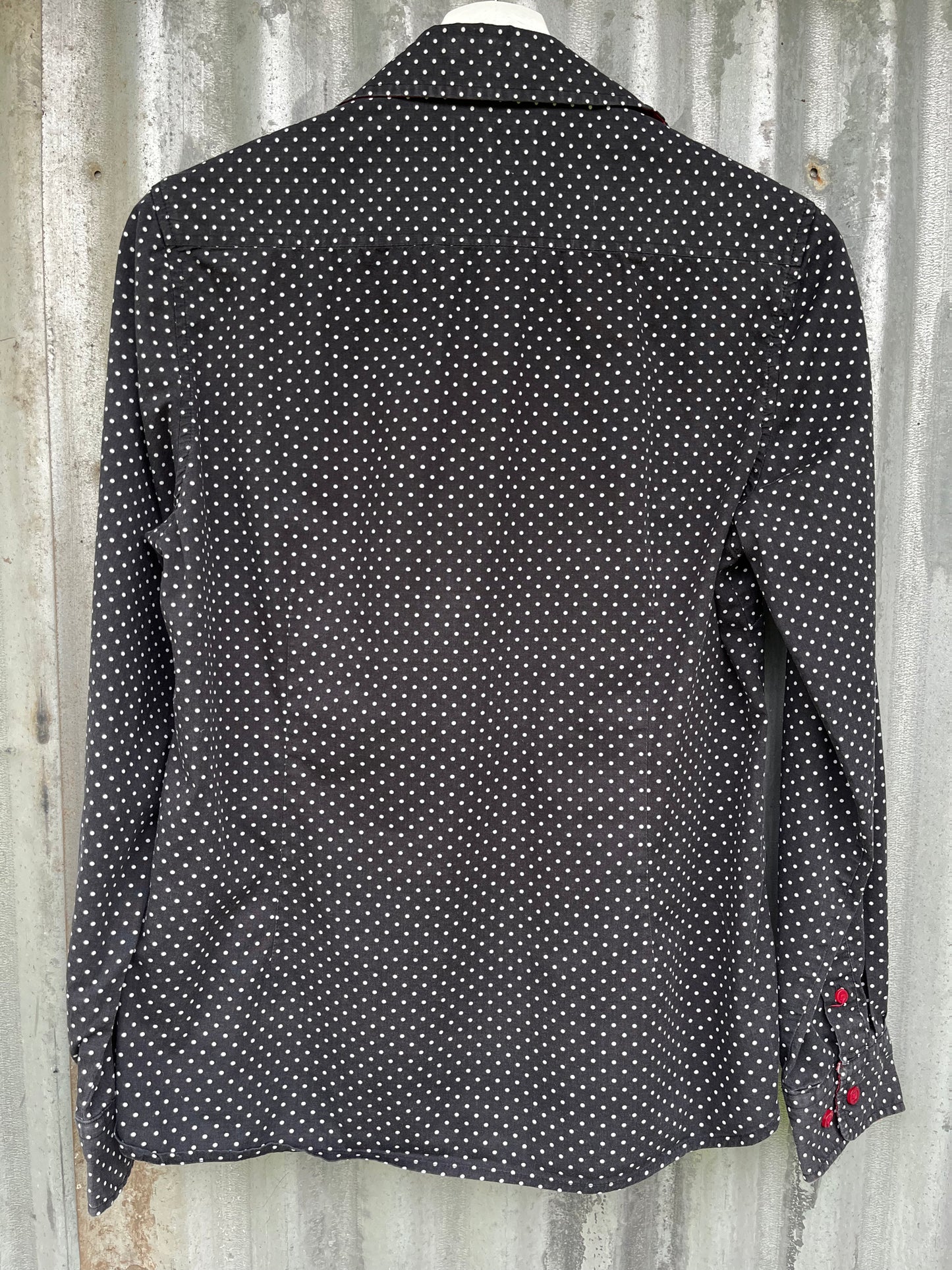Thomas Cook Black & White Spot Womens Long Sleeve Shirt Size 10