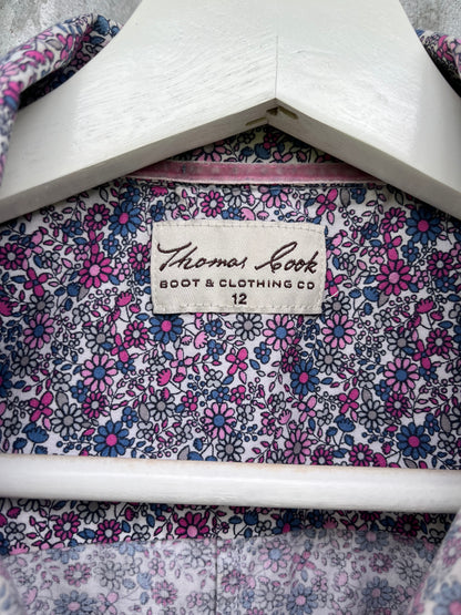 Thomas Cook Floral Womens Long Sleeve Shirt Size 12