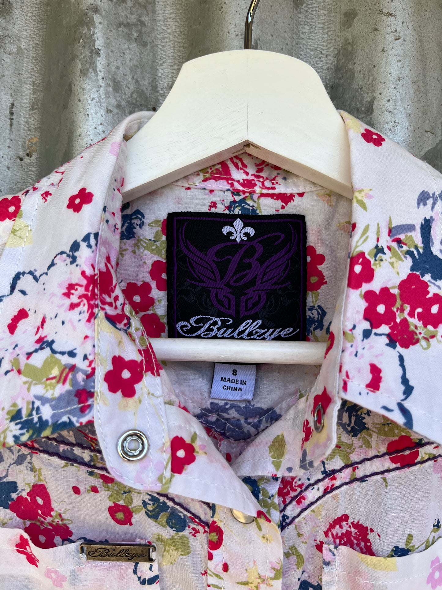 Bullzye Floral Shirt Size 8