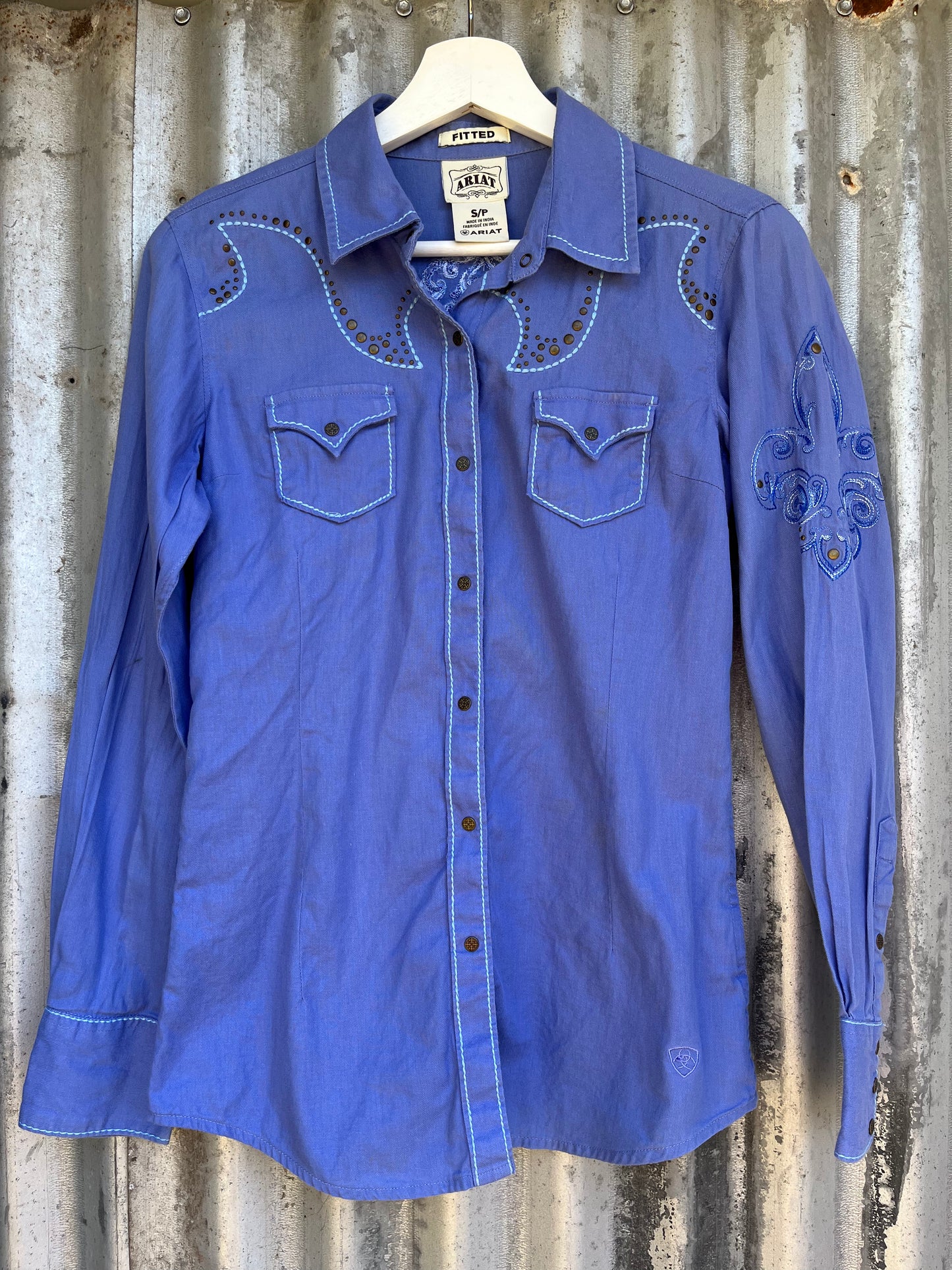 Ariat Fitted Blue S/P Shirt