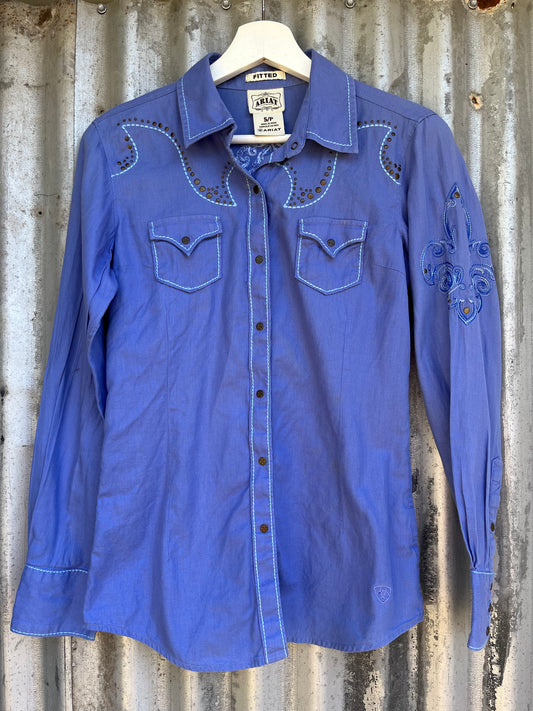 Ariat Fitted Blue S/P Shirt