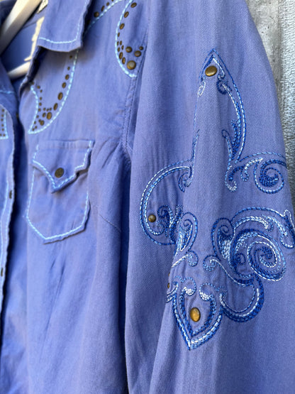 Ariat Fitted Blue S/P Shirt