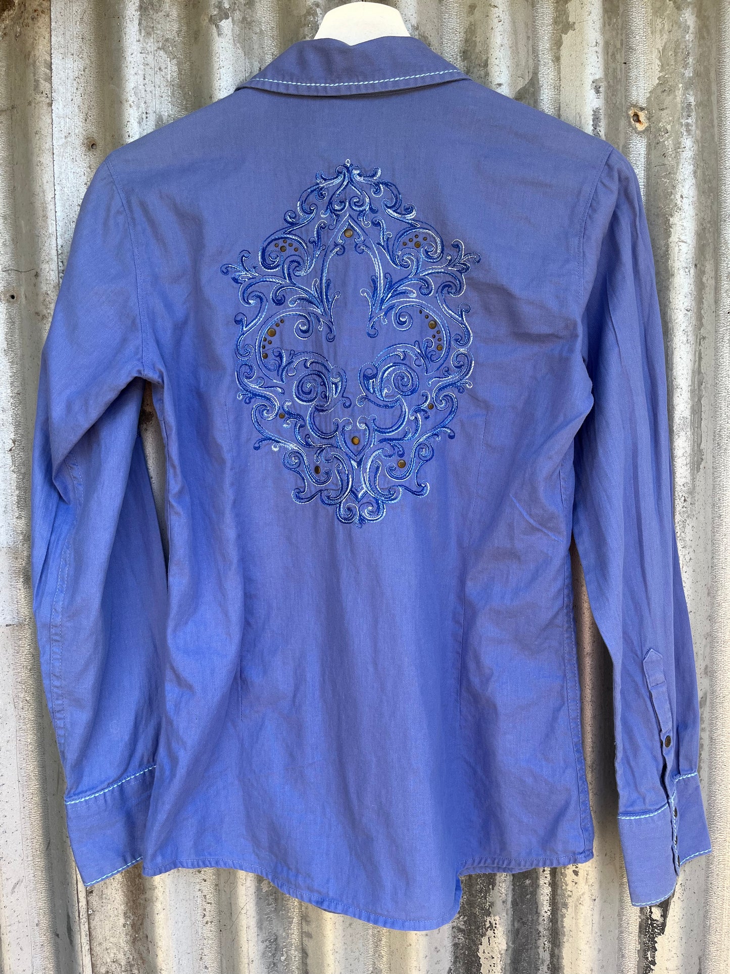 Ariat Fitted Blue S/P Shirt