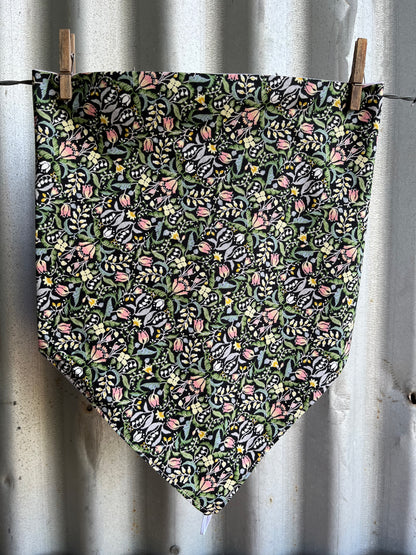 Floral & Pink Check Scarf