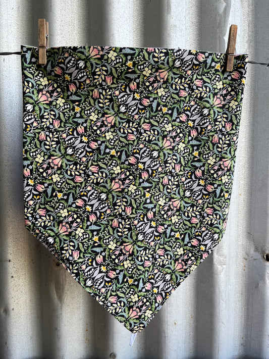 Floral & Pink Check Scarf