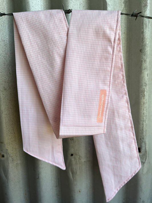 Soft Pink Check Necktie