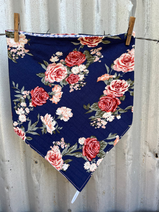 Roses & Check Scarf