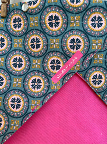 Winter Warmer Aqua & Pink Scarf