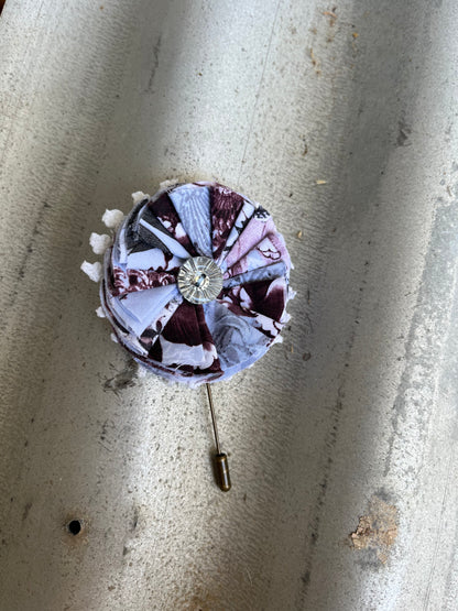 Blue Floral Hatpin