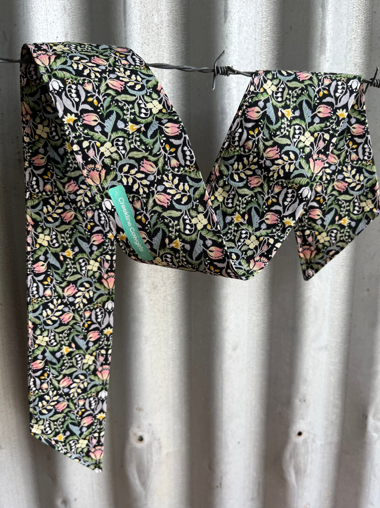 Green Floral Necktie