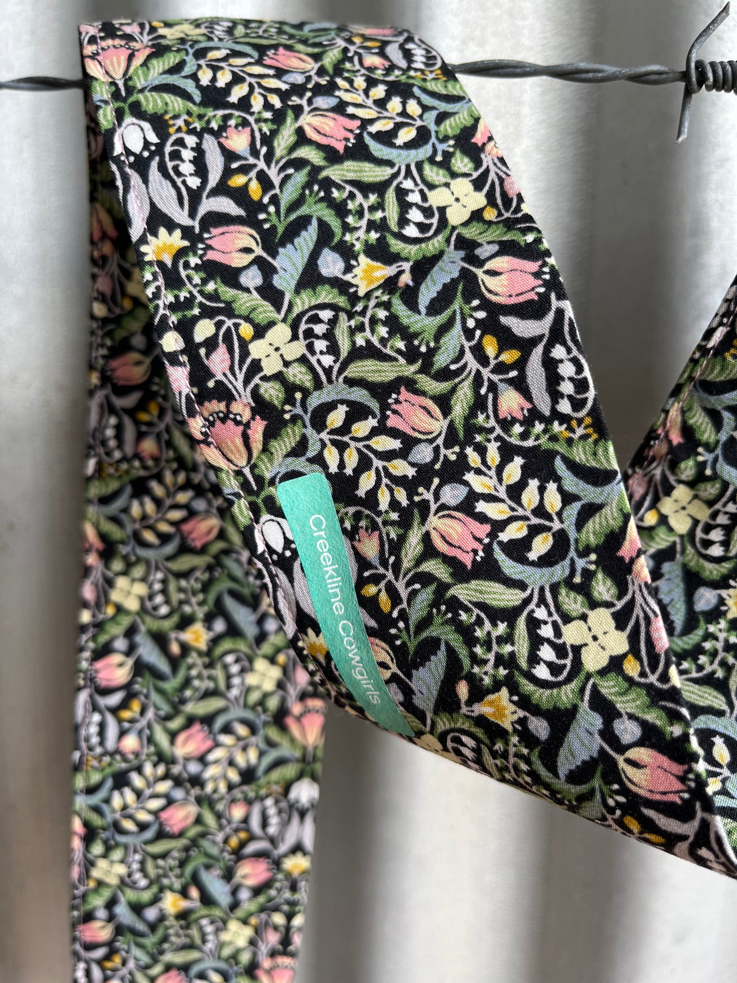 Green Floral Necktie