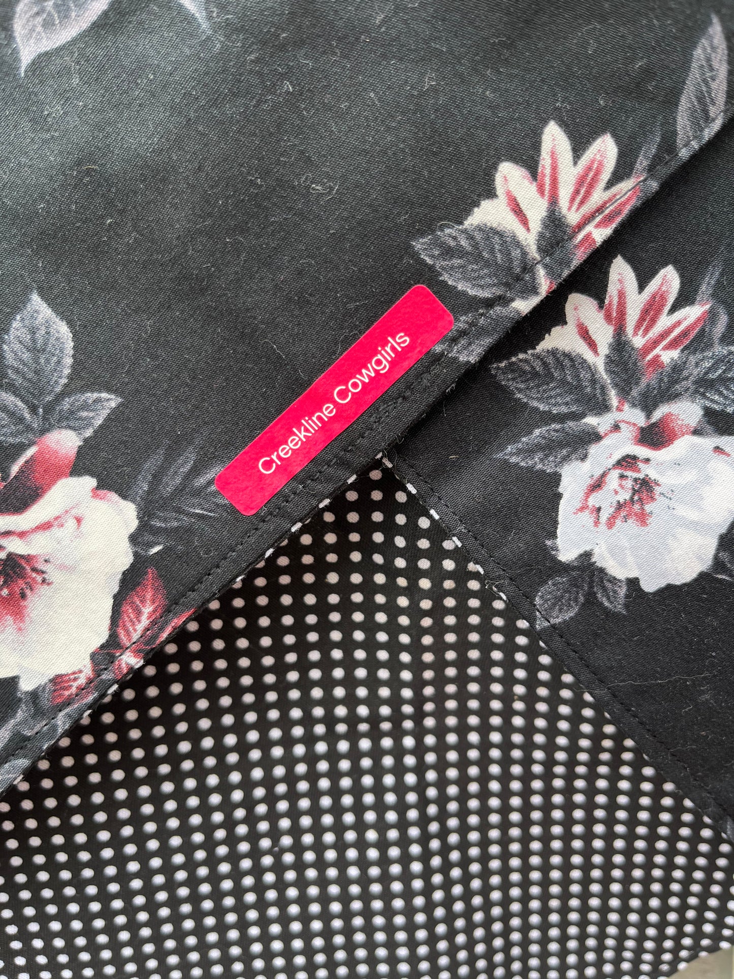 Black Floral Scarf