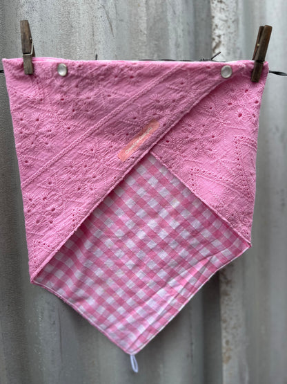Pink Broderie Anglaise Scarf