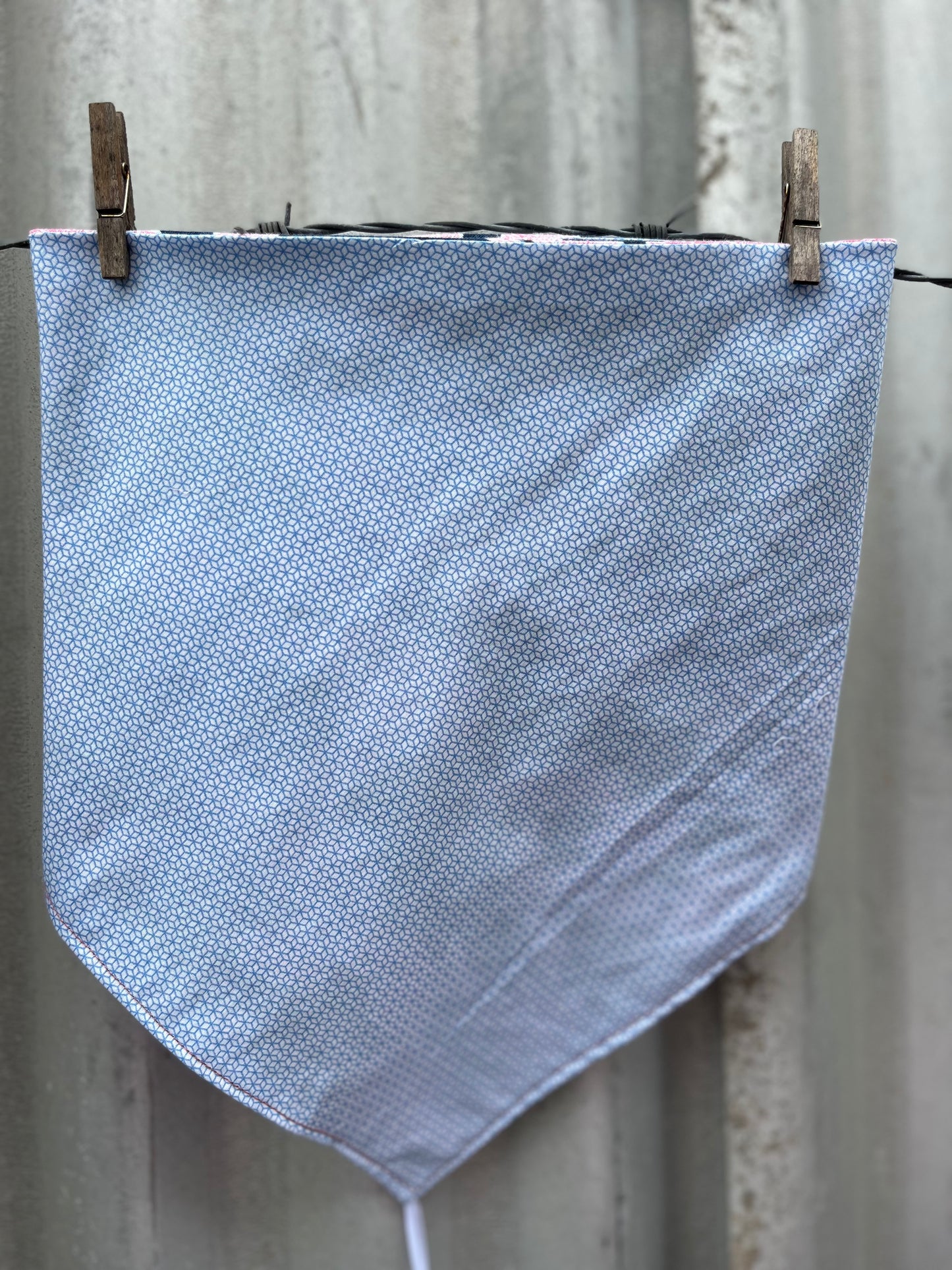 Geometric Blue Scarf