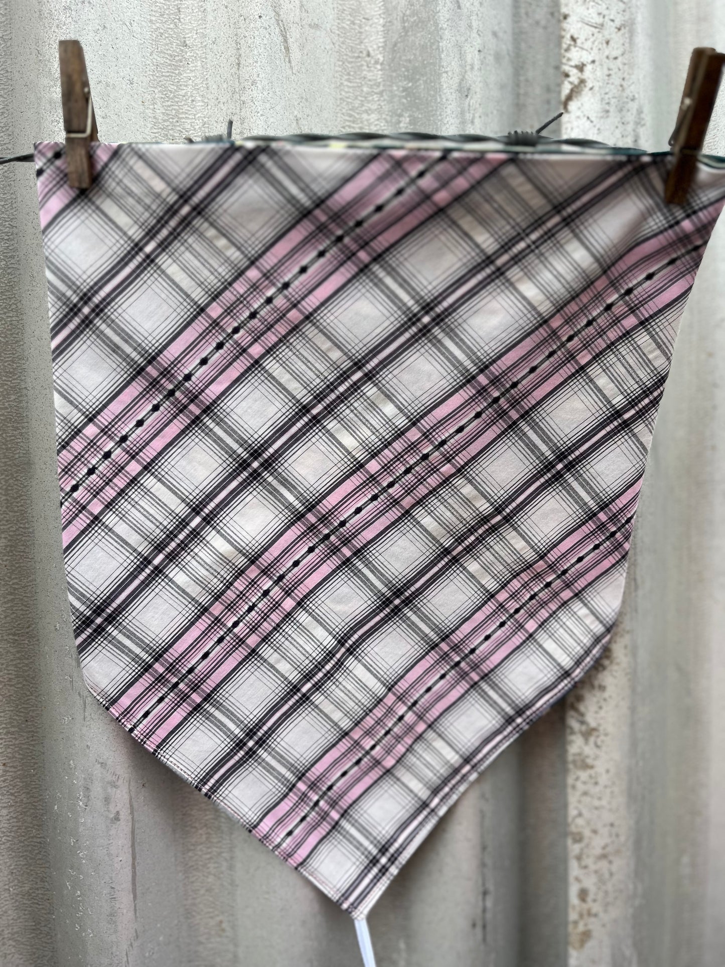 Pink Check Scarf