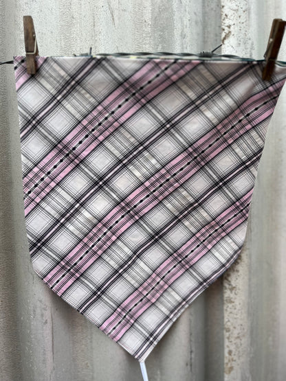 Pink Check Scarf