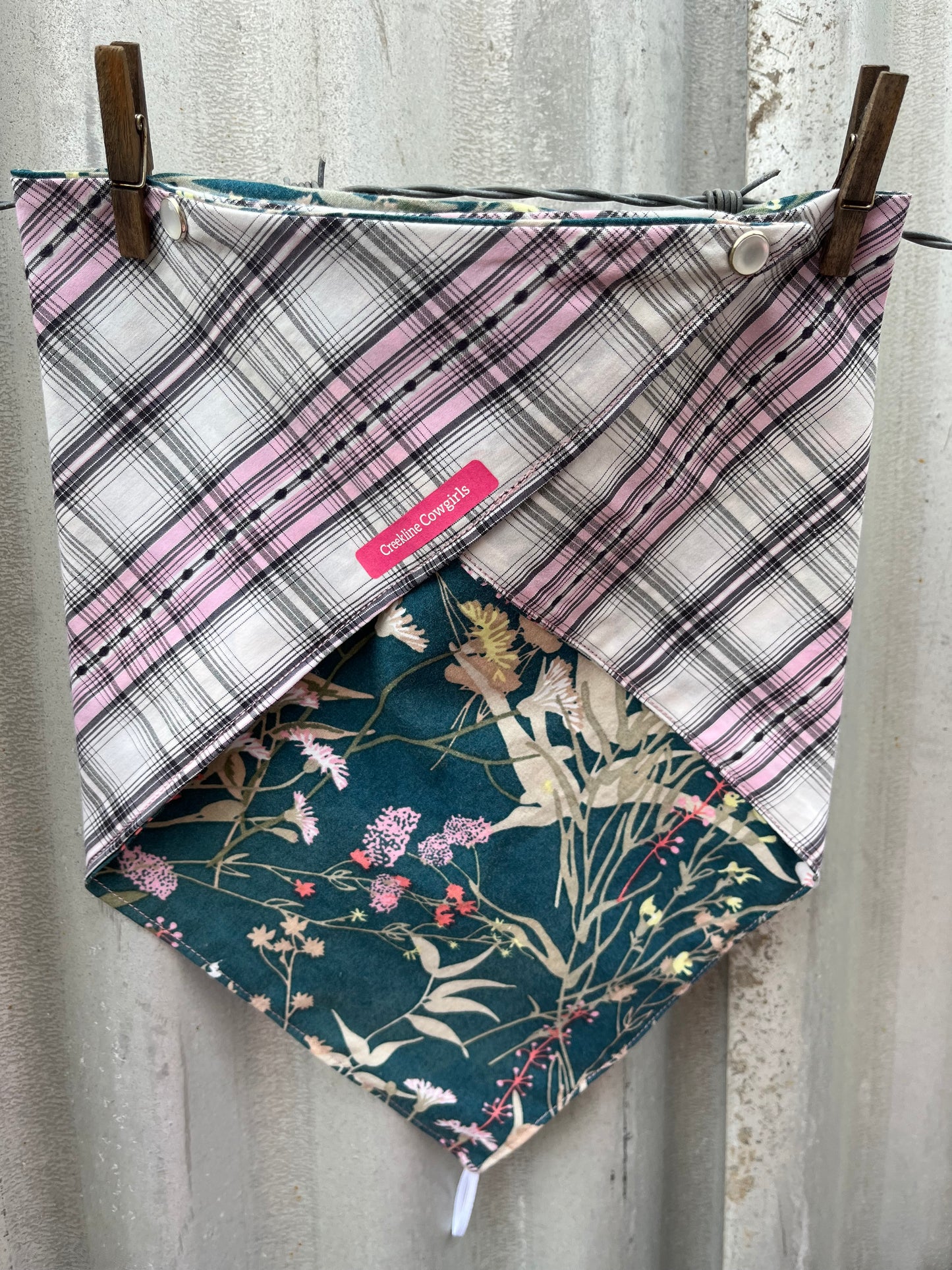 Pink Check Scarf