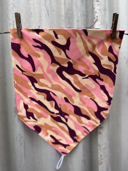 Pink Camo Check Scarf