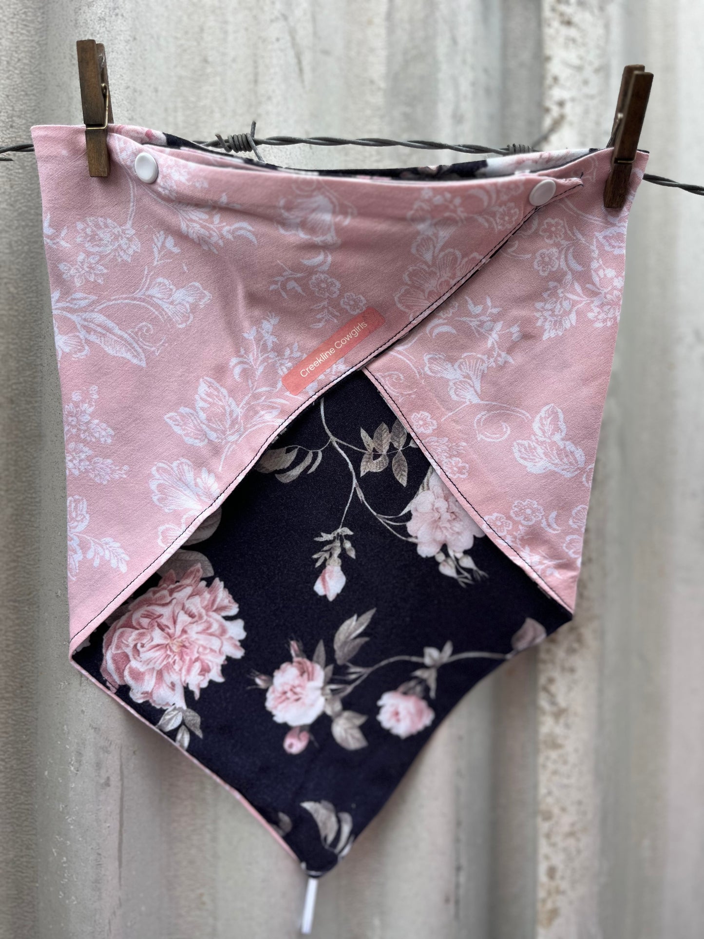Pink Floral Scarf