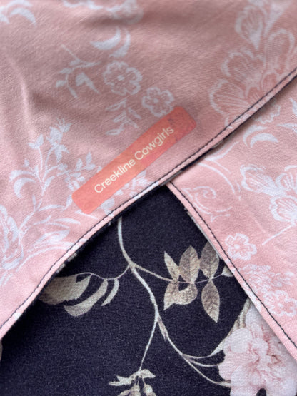 Pink Floral Scarf