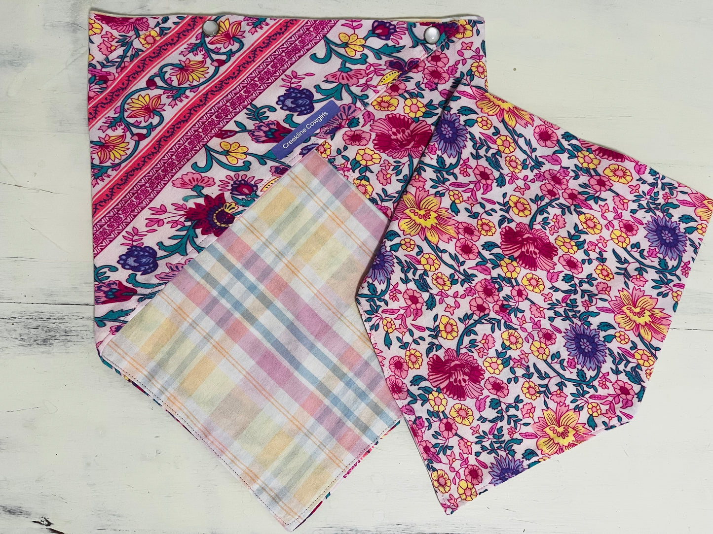 Pink Floral Check Mumma & Me Scarves