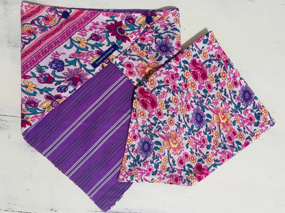 Purple Floral Mumma & Me Scarves
