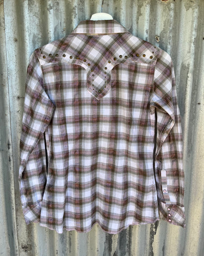 Ariat Fitted Pink & Brown Check Shirt