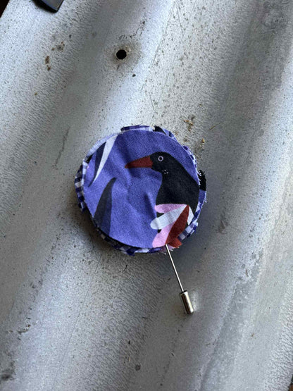 Purple & White Check Hatpin